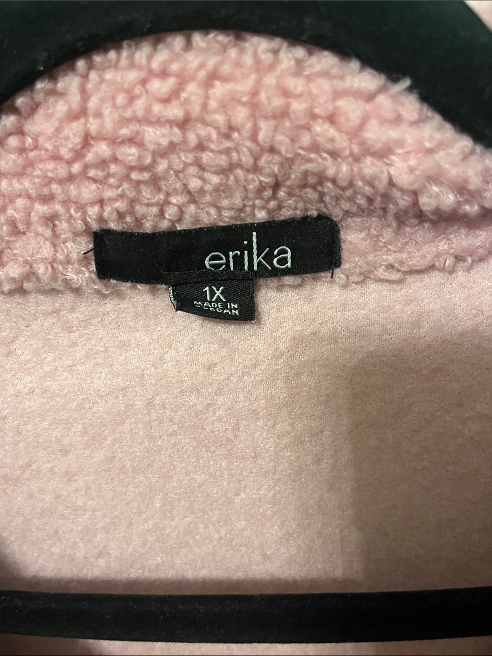 Erika Plush Pink Teddy Button Jacket - Picture 2 of 6
